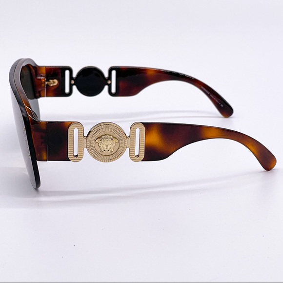 NEW VERSACE VE4391 5317/71 HAVANA SHIELD UNISEX SUNGLASSES VERSACE VE 4391 main image 9